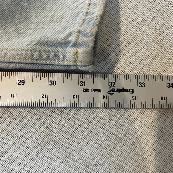 We the Free Tinsley Baggy High Rise Straight Leg Distresed Light Wash Size 28 - Picture 12 of 12